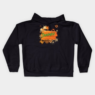 Hawaii sunset Beach Siesta Aloha Kids Hoodie